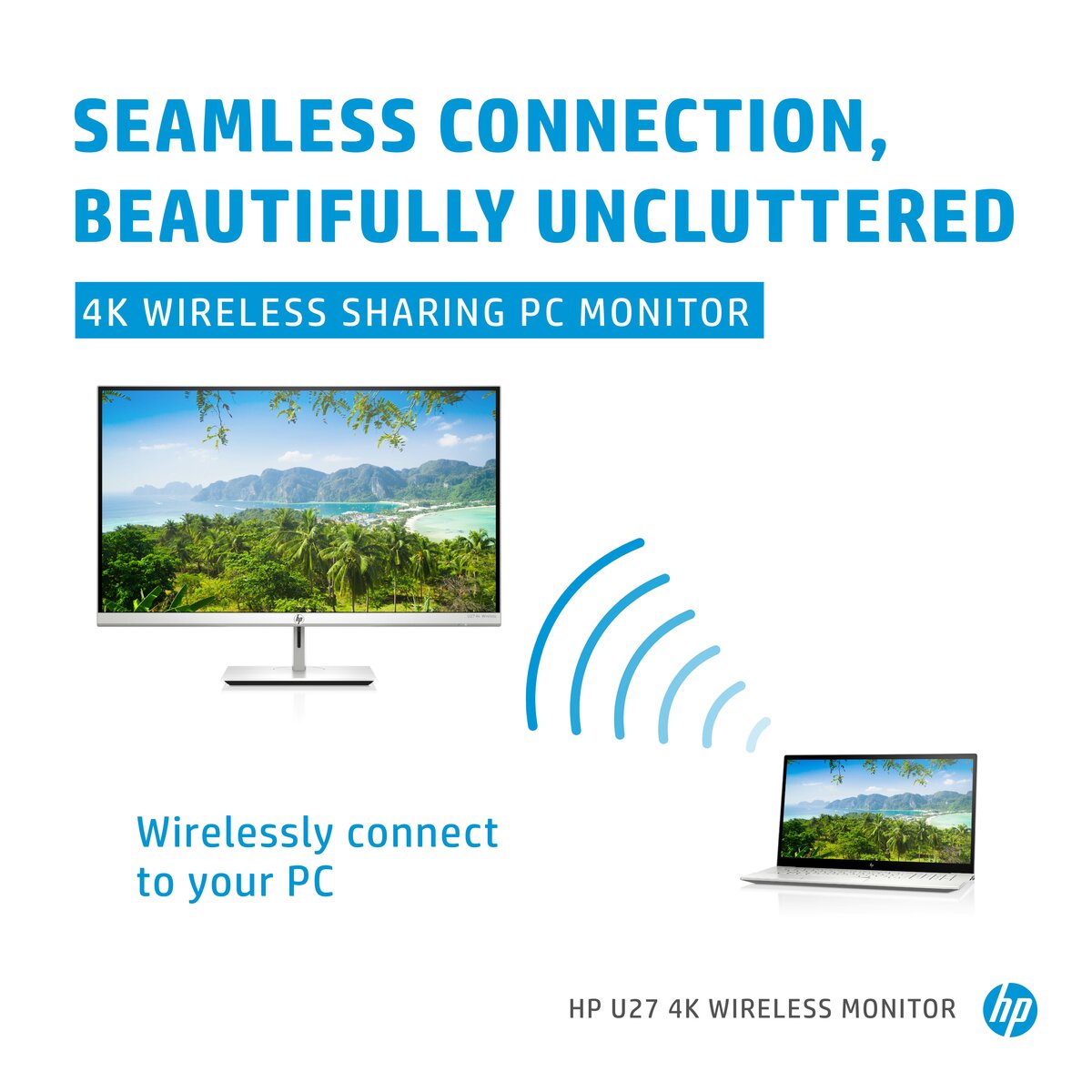 HP U27 4K Wireless Monitor UHD,IPS WIRELESS (DP, HDMI) 1 Year Warranty