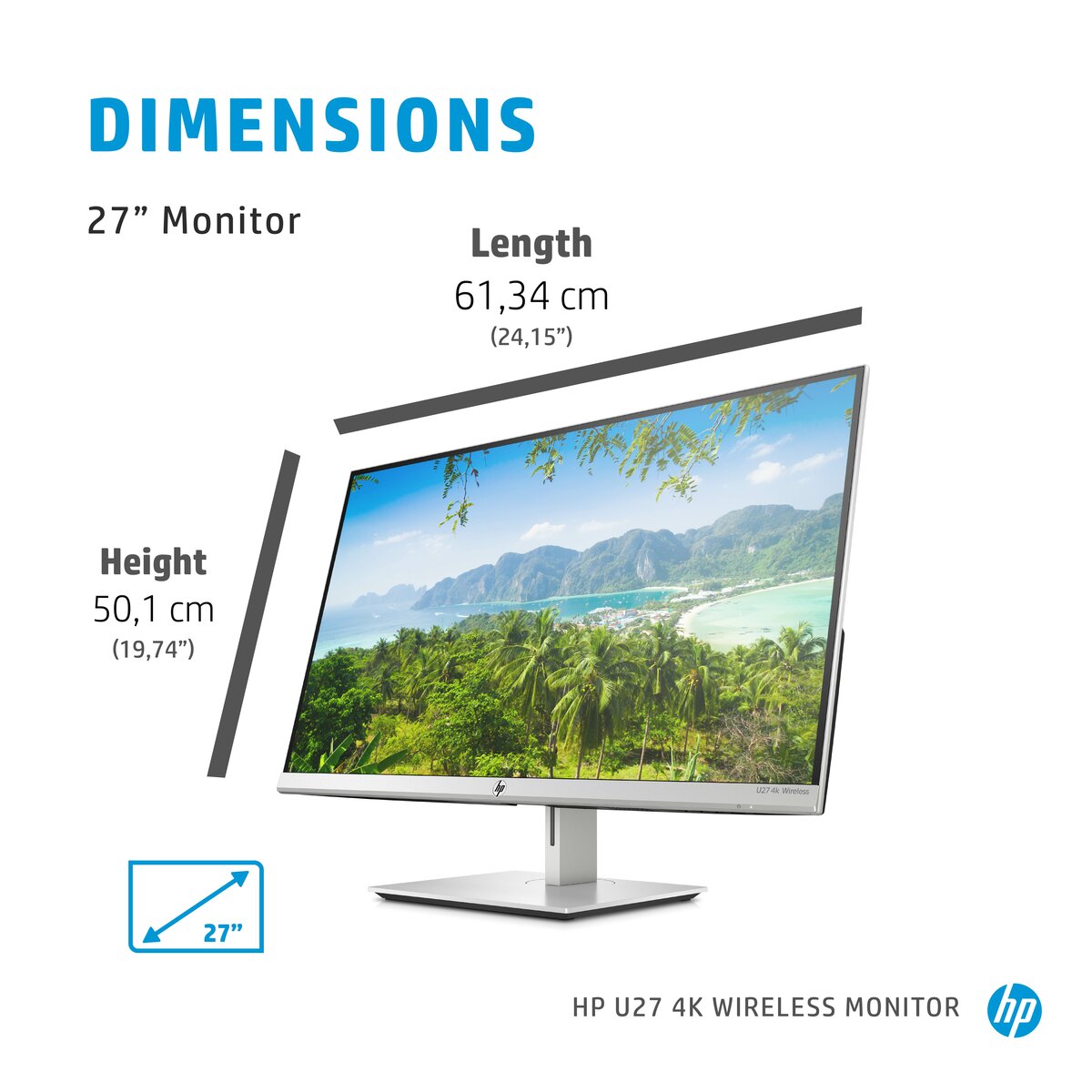 HP U27 4K Wireless Monitor UHD,IPS WIRELESS (DP, HDMI) 1 Year Warranty