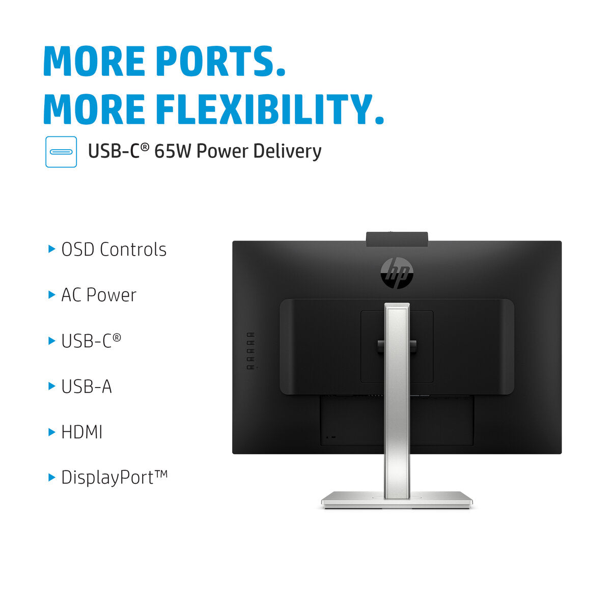 HP M27 Webcam 27" Monitor IPS FHD (USB-C, HDMI,DP) 1 Year Warranty