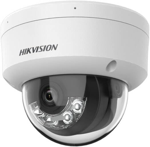 Hikvision DS-2CD1143G2-LIU 4MP Fixed Dome IP Camera with Smart Hybrid Light, 2.8mm Lens, Built-in Mic, and AcuSense AI (IP67, IK08)