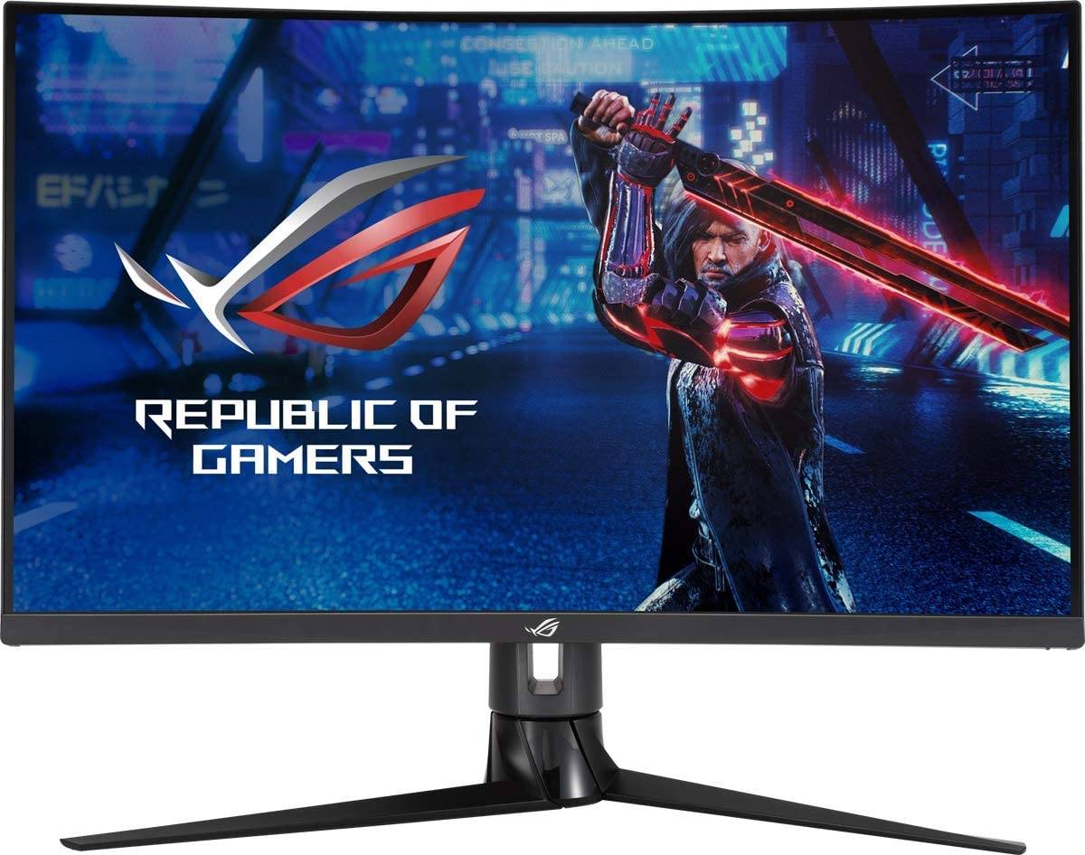 Asus Rog Strix XG32VC 31.5'' WQHD Curved Gaming Monitor, 2560x1440, 170Hz Refresh Rate, 1ms MPRT, Extreme Low Motion Blur Sync, 125% sRGB, 1800R Curvature, DisplayHDR 400, HDMI, DP