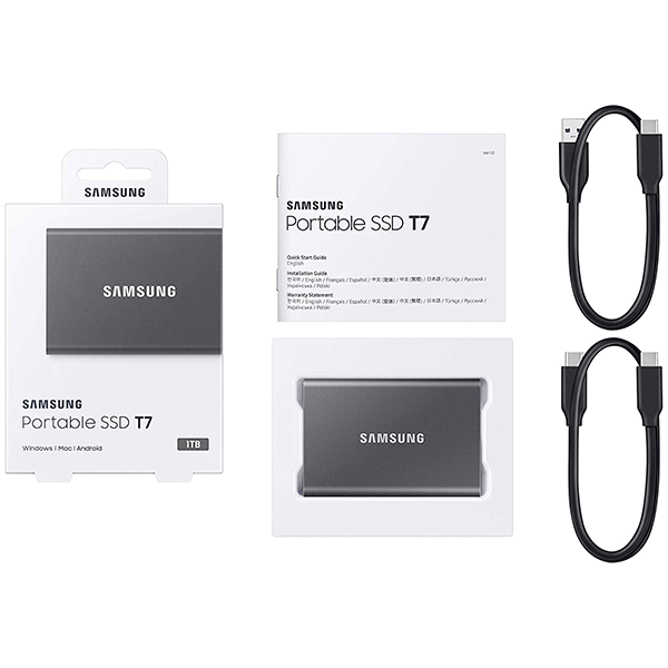 SSD 1TB SAMSUNG PORTABLE TITANIUM GREY-T7