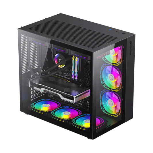 هيكل ATX GAMEMAX INFINITY أسود بدون مروحة