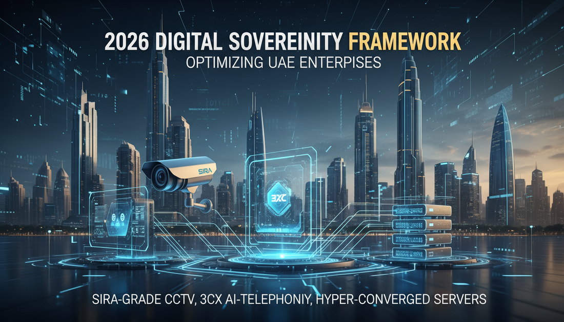 Dell and HP Servers with 3CX VoIP installation by the best CCTV company in Dubai.