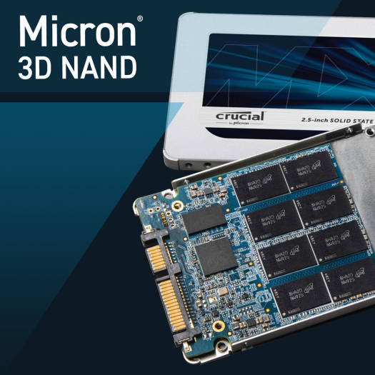 Crucial 500 GB MX500 2.5" Internal SATA SSD, Up to 560 MB/s Sequential Read & Up to 510 MB/s Write Speed, Silicon Motion SM2258 Controller, Micron 3D TLC NAND Flash Technology