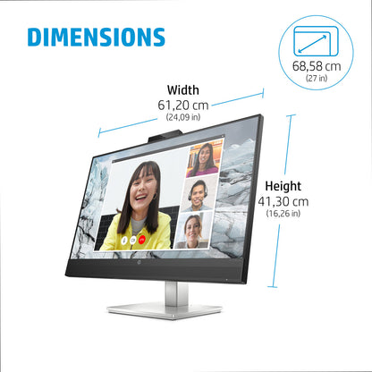 HP M27 Webcam 27" Monitor IPS FHD (USB-C, HDMI,DP) 1 Year Warranty