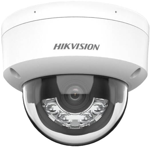 Hikvision DS-2CD1143G2-LIU 4MP Fixed Dome IP Camera with Smart Hybrid Light, 2.8mm Lens, Built-in Mic, and AcuSense AI (IP67, IK08)