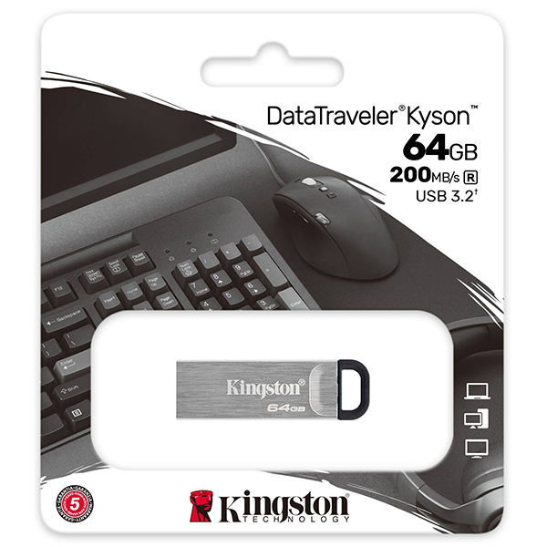 FLASH DISK 64GB KINGSTON DATATRAVELER KYSON METAL USB 3.2