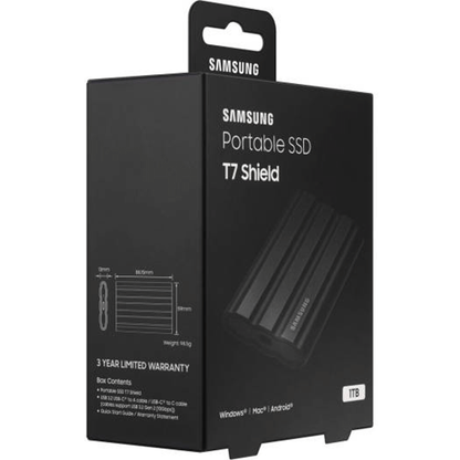 SSD 2TB SAMSUNG PORTABLE BLACK-T7 SHIELD