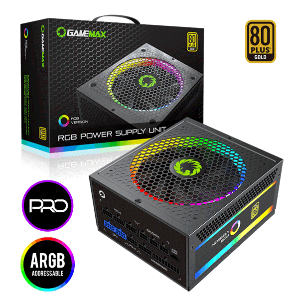 POWER SUPPLY1050W GAMEMAX RGB1050 PRO GOLD