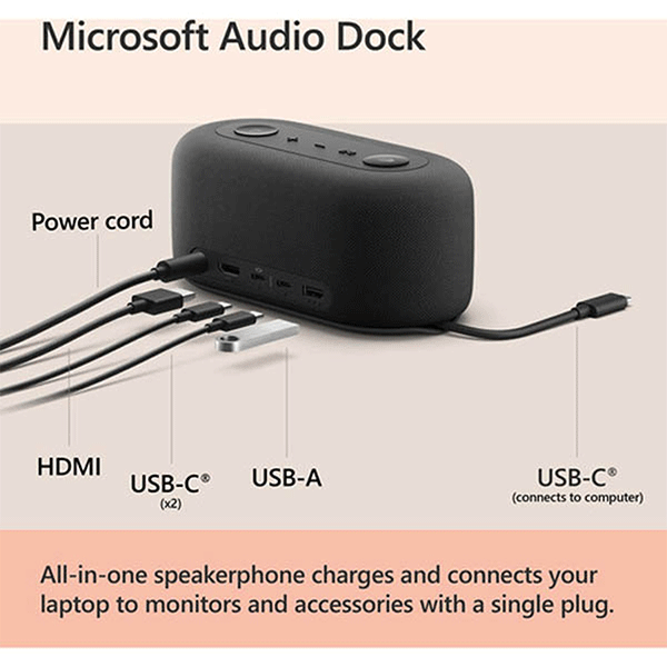 DOCKING STATION MICROSOFT AUDIO DOCK, BLACK COLOR