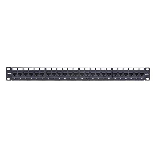 GENUINE PATCH PANEL 24 PORT WALL MOUNT/RACKMOUNT LOADED