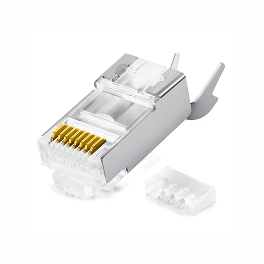 GENUINE RJ 45 MODULAR PLUG -SHIELDED, CAT6 - UTP -STEEL